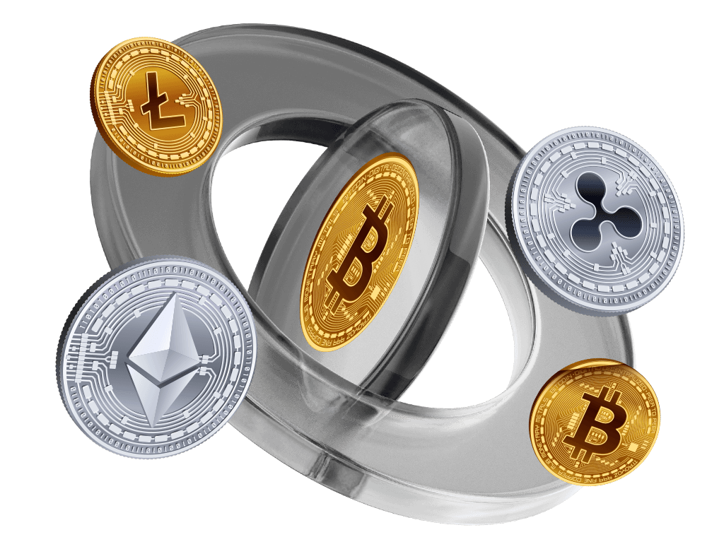 Crypto coins illustration